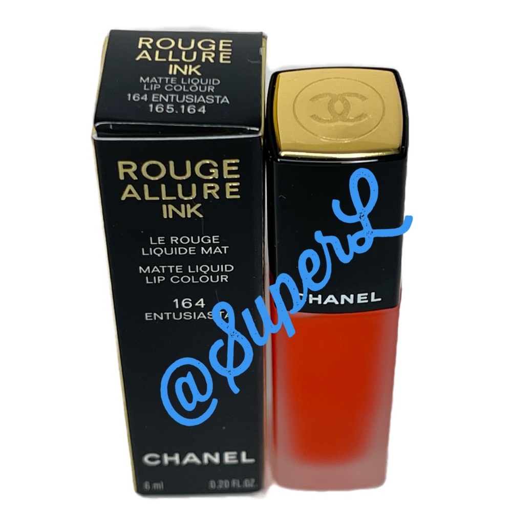 NEW CHANEL ROUGE ALLURE INK Matte Liquid Lip Colour Lipstick 164 Entusiasta Red - Picture 4 of 8